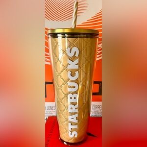 Starbucks Gold Tumbler. Buy 1 for $8 or any 3 sbux cups for $20
